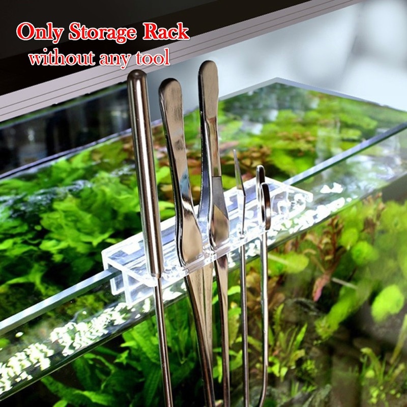 Aquarium Marine - ชั้นเก็บเครื่องมือตู้ปลาใหม่1ชิ้นที่ยึดอะคริลิกสำหรับแหนบมีดโกนที่ยึดเครื่องมือทำความสะอาดตู้ปลาน้ำหญ้า
