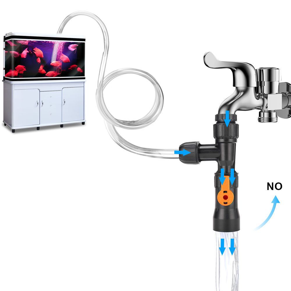 Marine Aquarium Water Change - เครื่องมือทําความสะอาดตู้ปลาแบบไม่มีถังสําหรับตู้ปลา เครื่องมือทําความสะอาดตู้ปลาแบบกาลักน้ํา Universal Quick Pump การเปลี่ยนน้ําในตู้ปลา