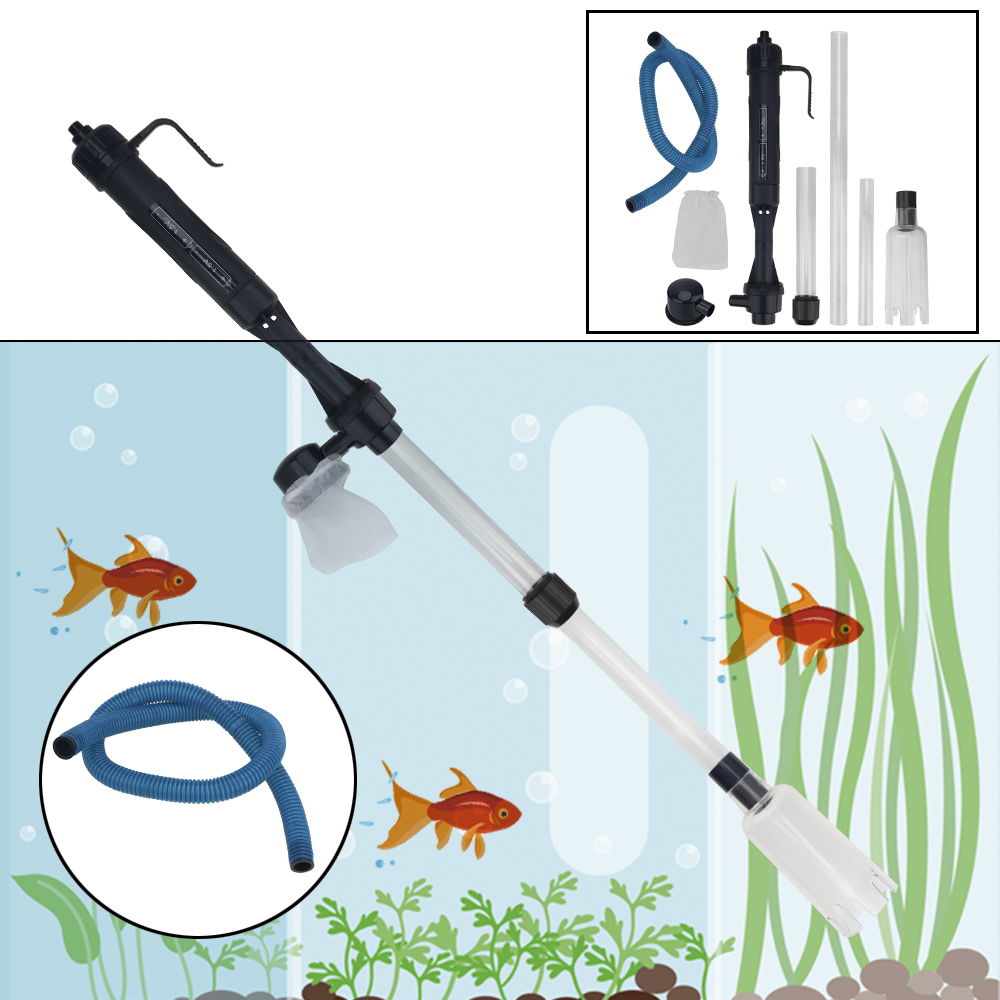 Marine Aquarium Water Change - ปั๊มเปลี่ยนน้ำไฟฟ้า เครื่องทำความสะอาดกรวด อุปกรณ์ทำความสะอาดตู้ปลา ท่อดูดเปลี่ยนน้ำ กำจัดของเสีย ตัวกรองน้ำ