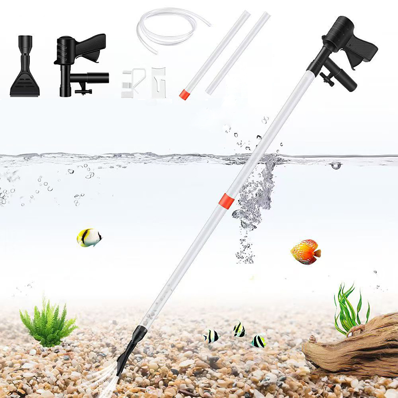Marine Aquarium Water Change - ปั๊มเปลี่ยนน้ำตู้ปลา อุปกรณ์ทำความสะอาดตู้ปลา เครื่องดูดน้ำ เครื่องเปลี่ยนทรายกรวด ปั๊มกรองแบบไซฟอน แบบใช้มือ