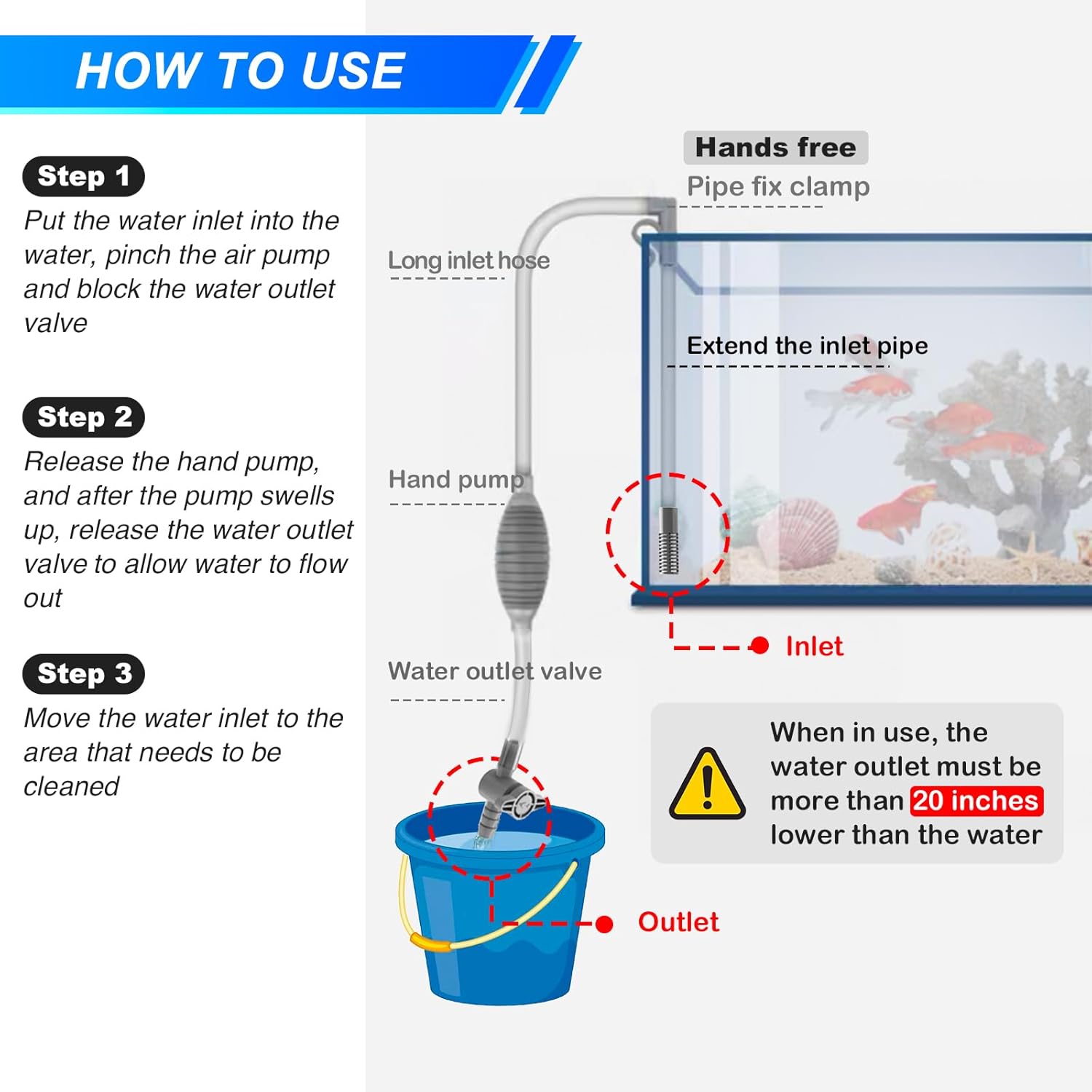 ตู้ปลาขนาดใหญ่ Aquarium Siphon - Marine Aquarium Water Change บทวิจารณ์และราคา