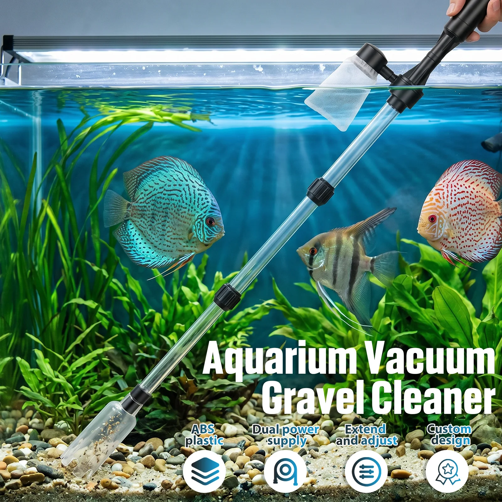 เครื่องดูดทำความสะอาดกรวดในตู้ - Marine Aquarium Water Change บทวิจารณ์และราคา