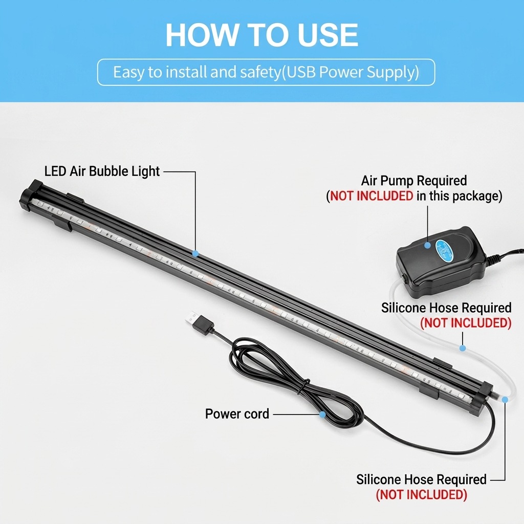 ไฟ LED USB สำหรับตู้ปลา พร้อมฟ - Marine Aquarium Water Change บทวิจารณ์และราคา